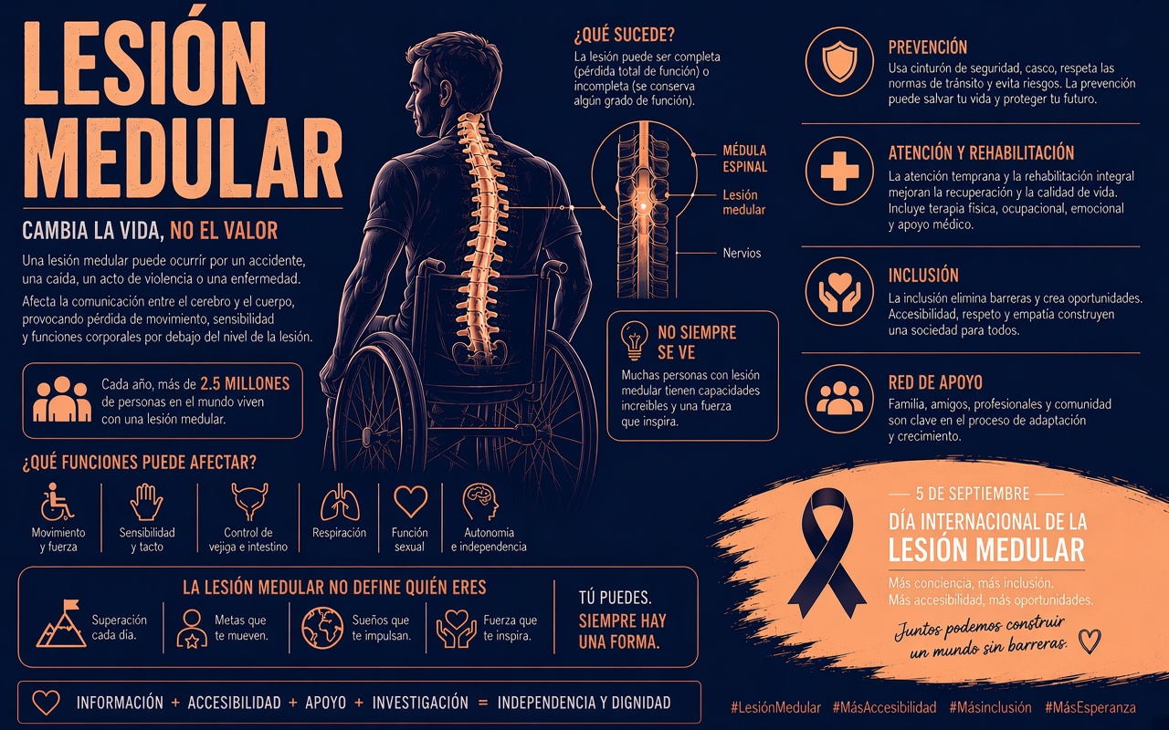 Infografía sobre Lesión Medular