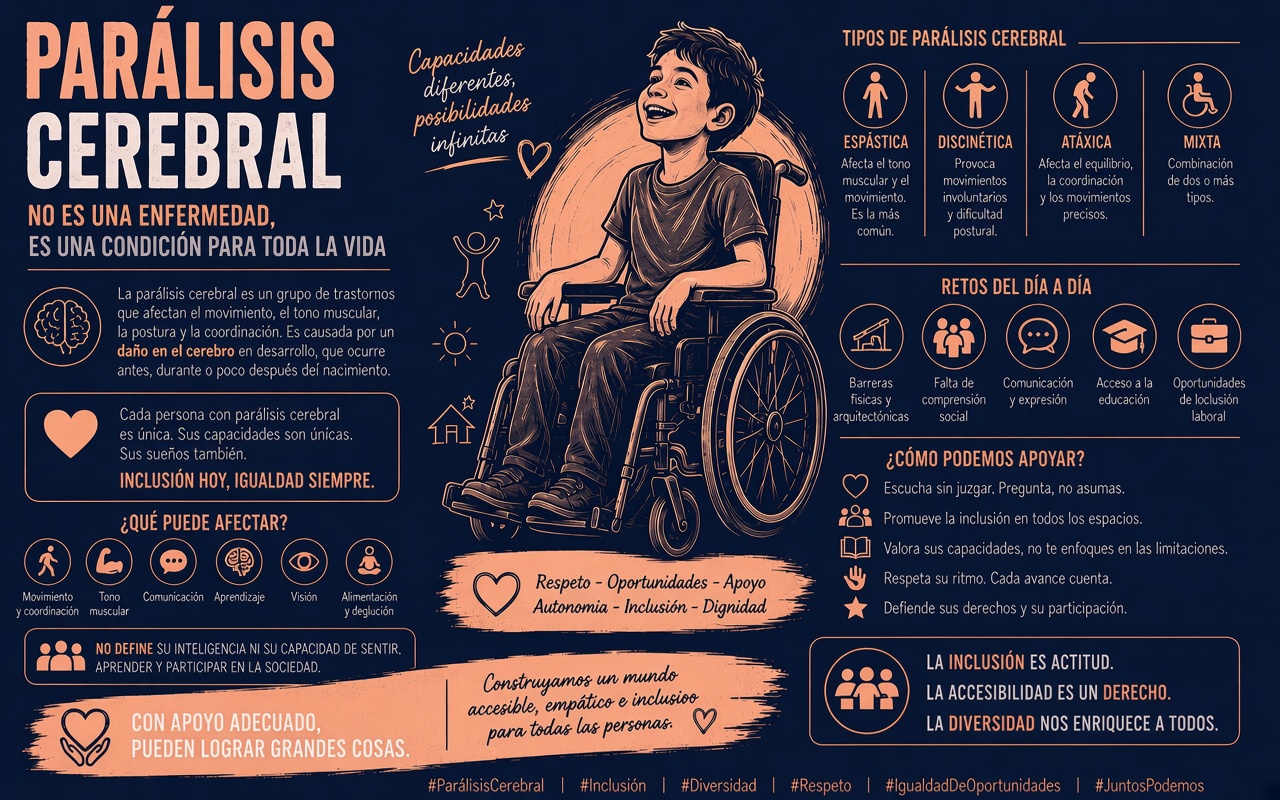 Infografía sobre Parálisis Cerebral