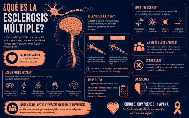 Infografía sobre Qué es la Esclerosis Múltiple